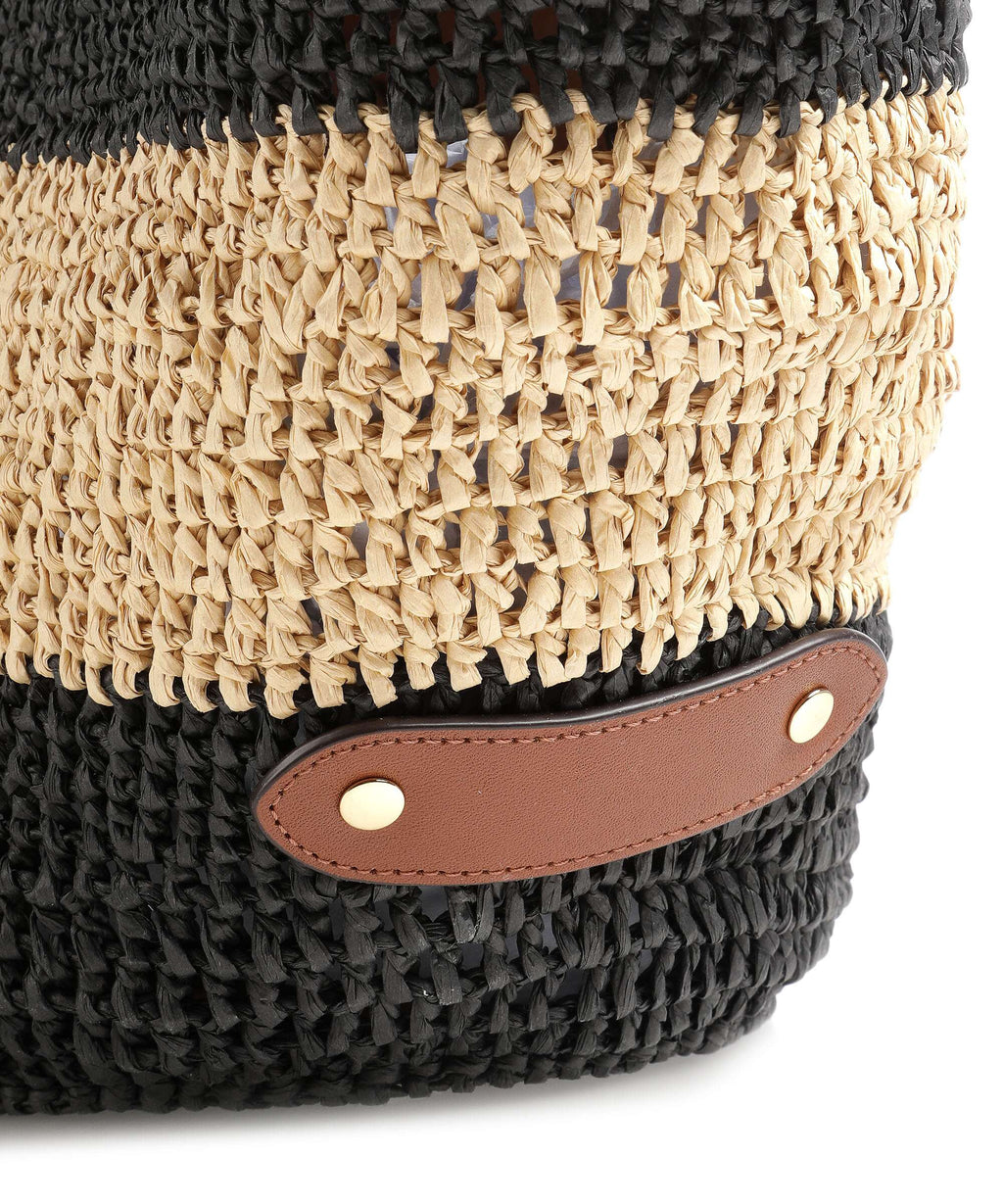 Lauren Ralph Lauren Daphney 40 Straw Handbag natural/black/lauren tan
