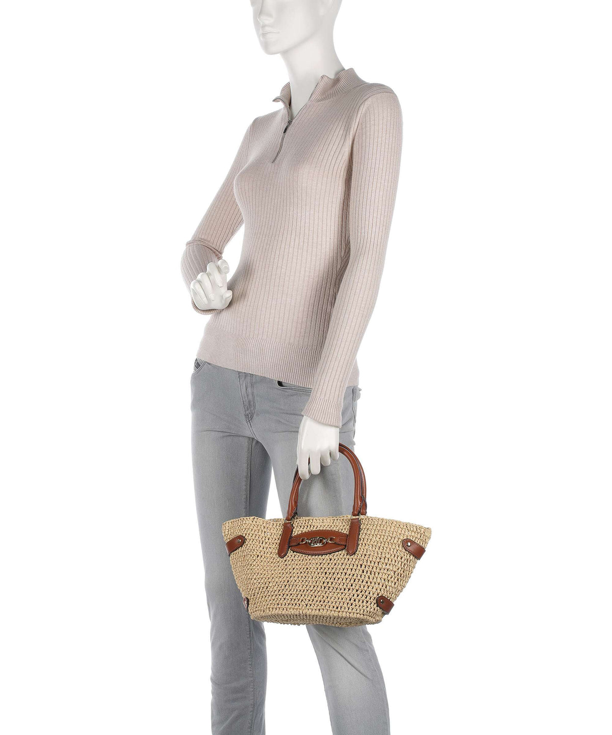 Lauren Ralph Lauren Daphney 20 Straw Handbag natural/lauren tan