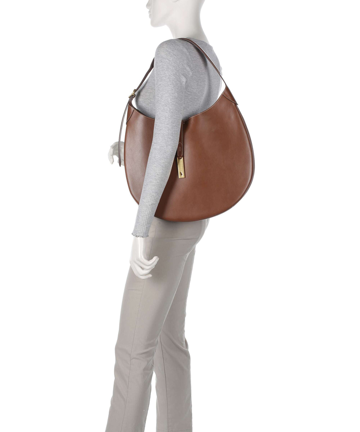 Polo Ralph Lauren ID Collection Large Hobo bag cuoio
