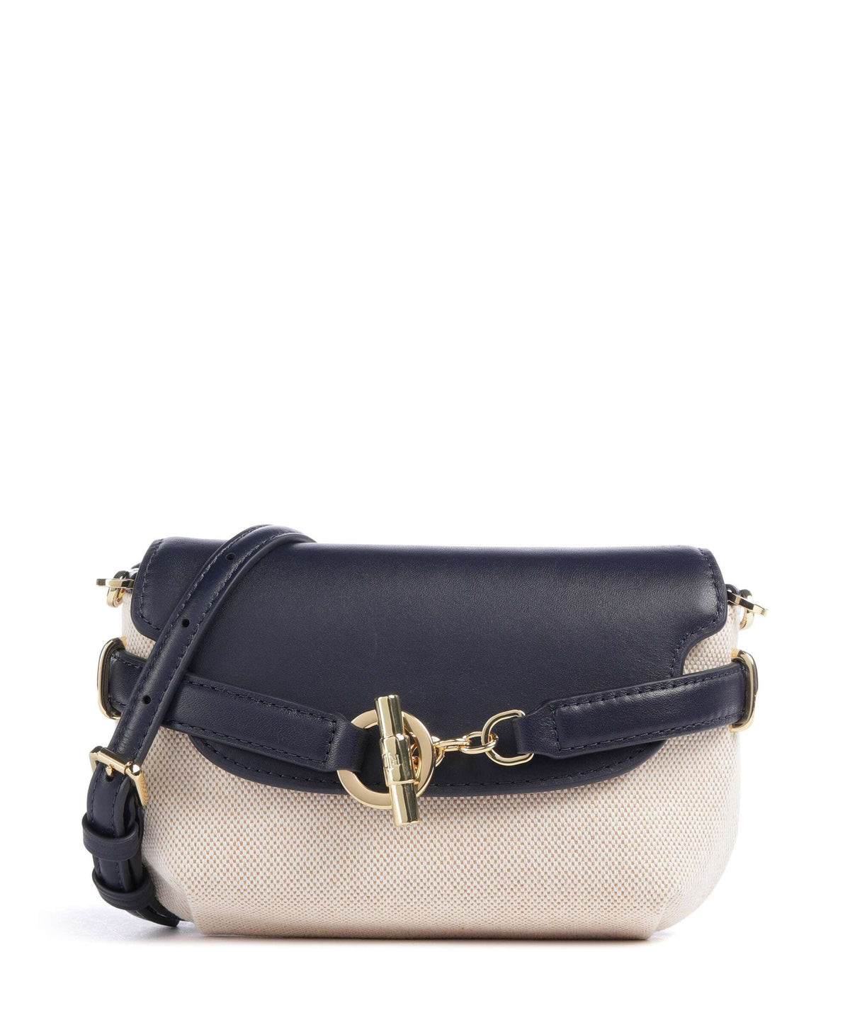 Lauren Ralph Lauren Blaike Small Crossbody bag natural/buff canvas/refined navy