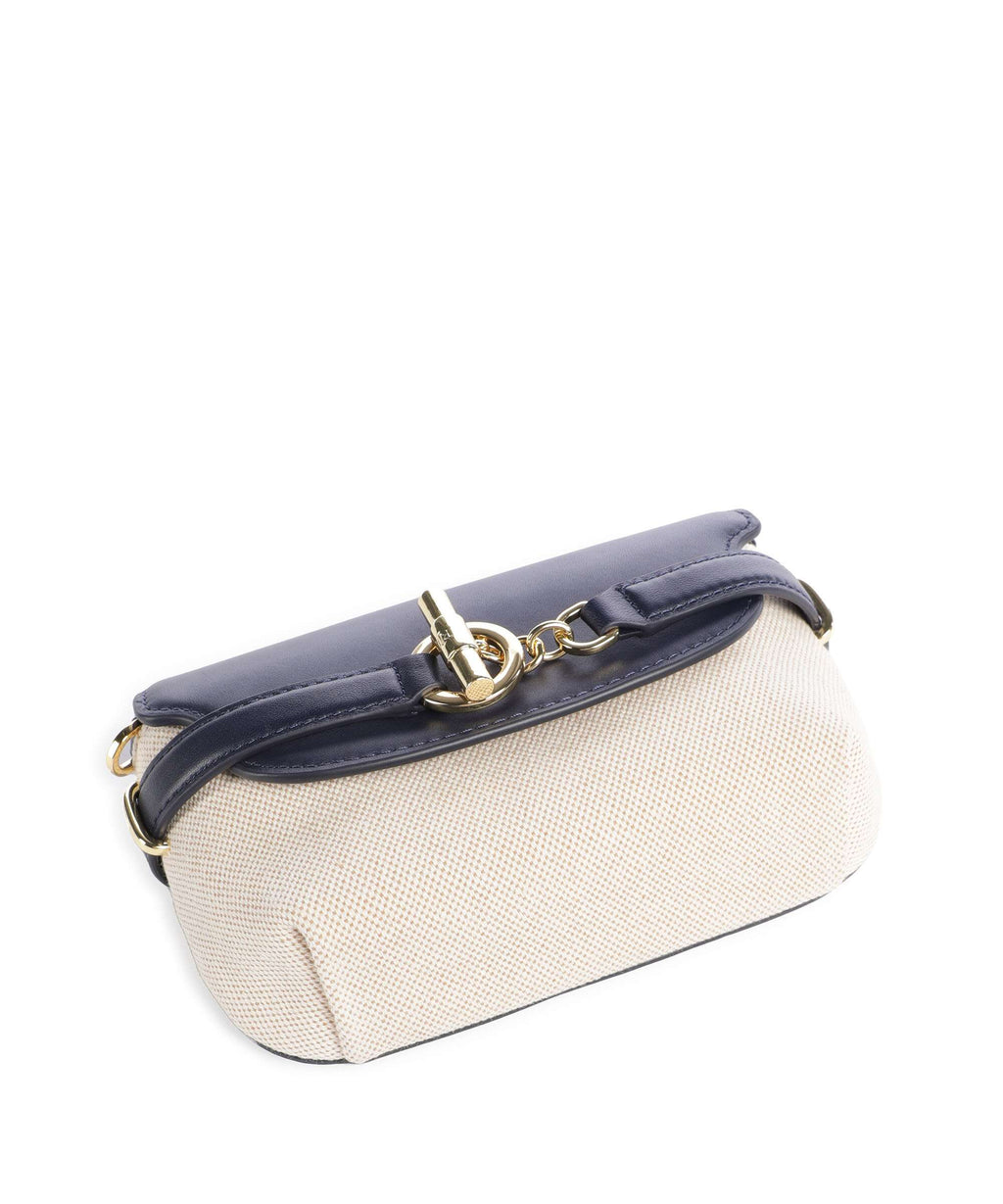 Lauren Ralph Lauren Blaike Small Crossbody bag natural/buff canvas/refined navy