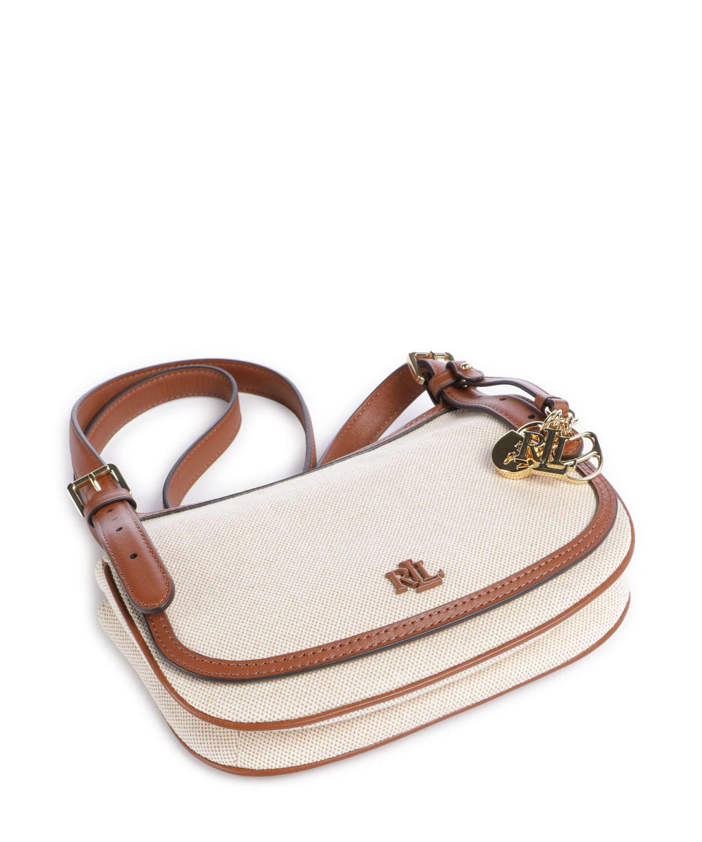 Lauren Ralph Lauren Marcy Medium Crossbody bag natural/buff canvas/lauren tan