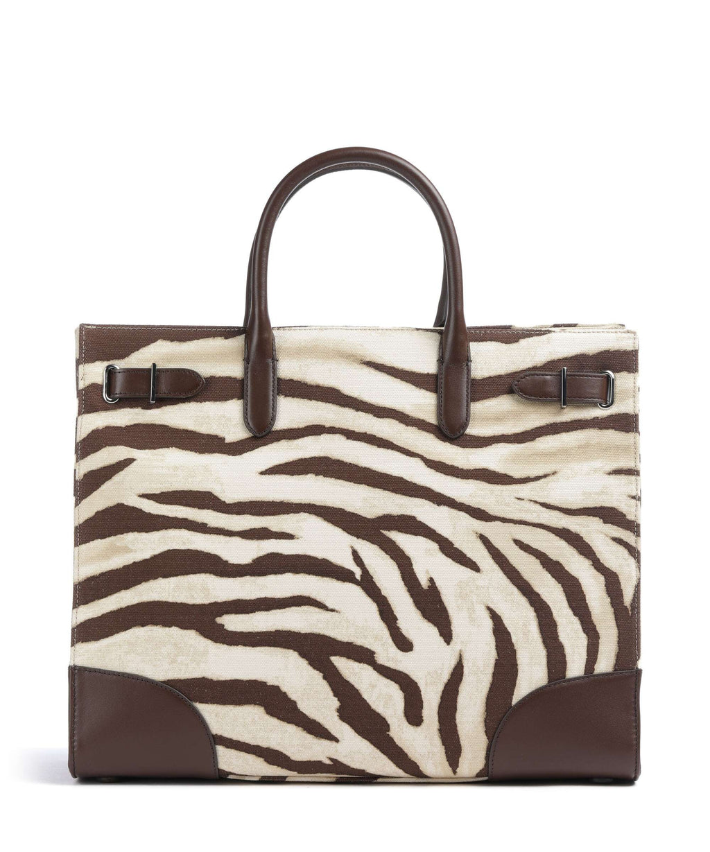 Lauren Ralph Lauren Devyn 42 Handbag zebra/dark hickory