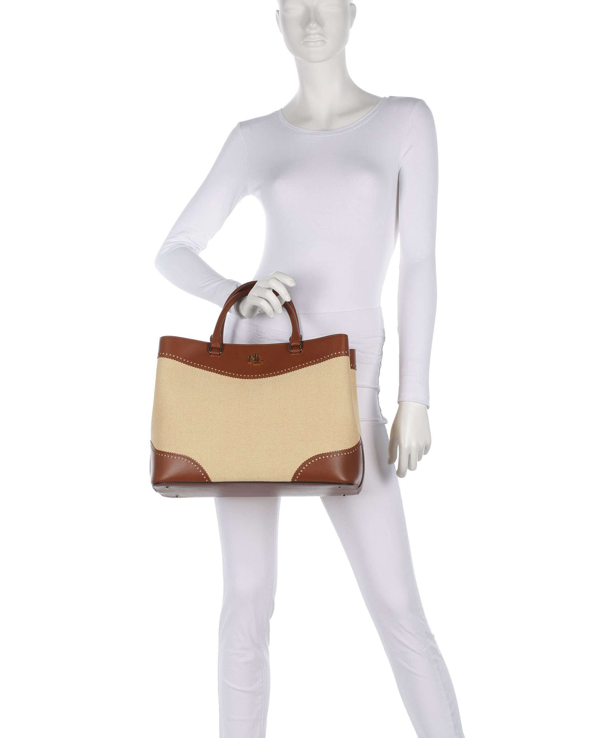 Lauren Ralph Lauren Marcy 36 Handbag dark natural/lauren tan