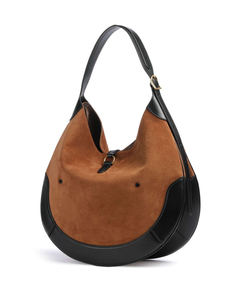 Polo Ralph Lauren ID Collection Large Hobo bag toffee/black
