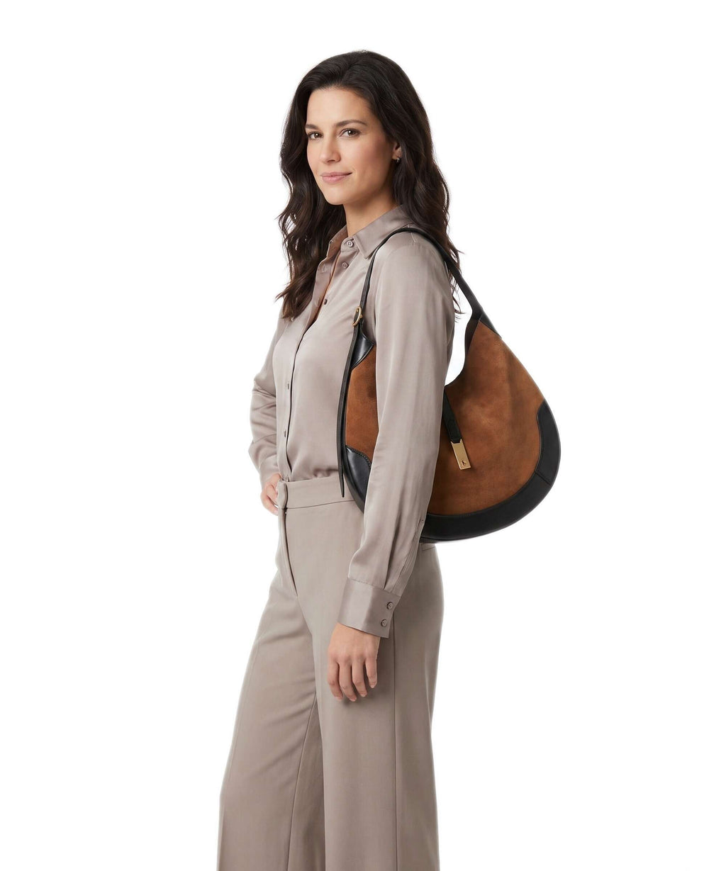 Polo Ralph Lauren ID Collection Large Hobo bag toffee/black