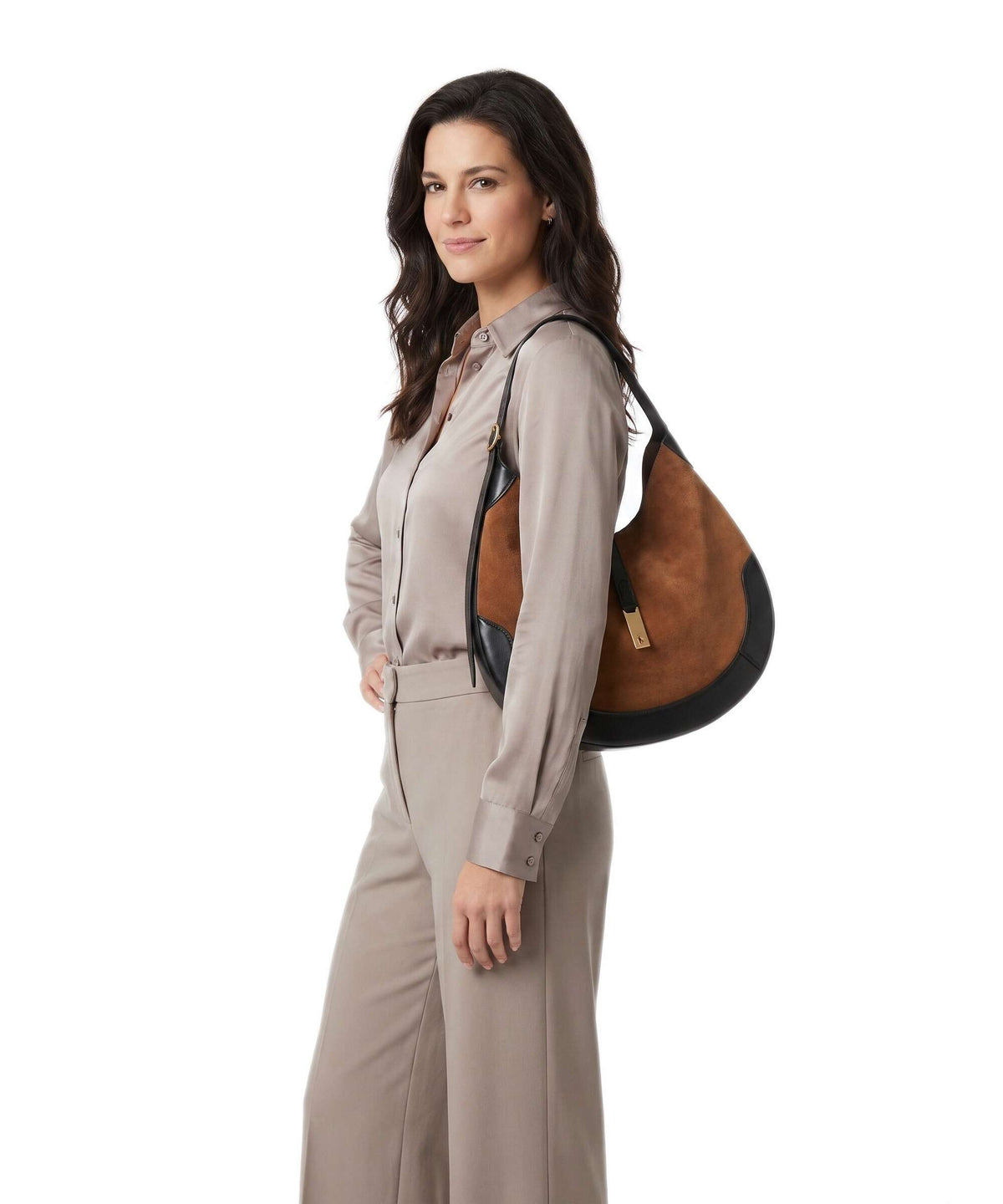 Polo Ralph Lauren ID Collection Large Hobo bag toffee/black