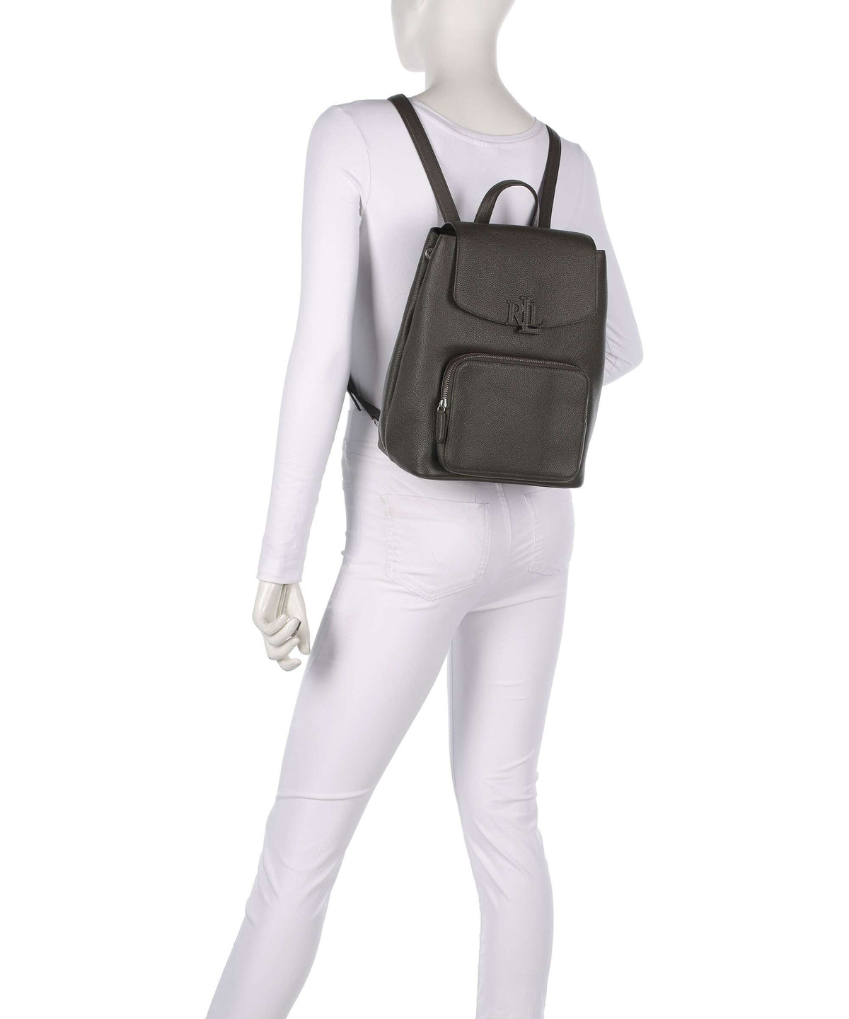 Lauren Ralph Lauren Cameryn Medium Backpack dark olive