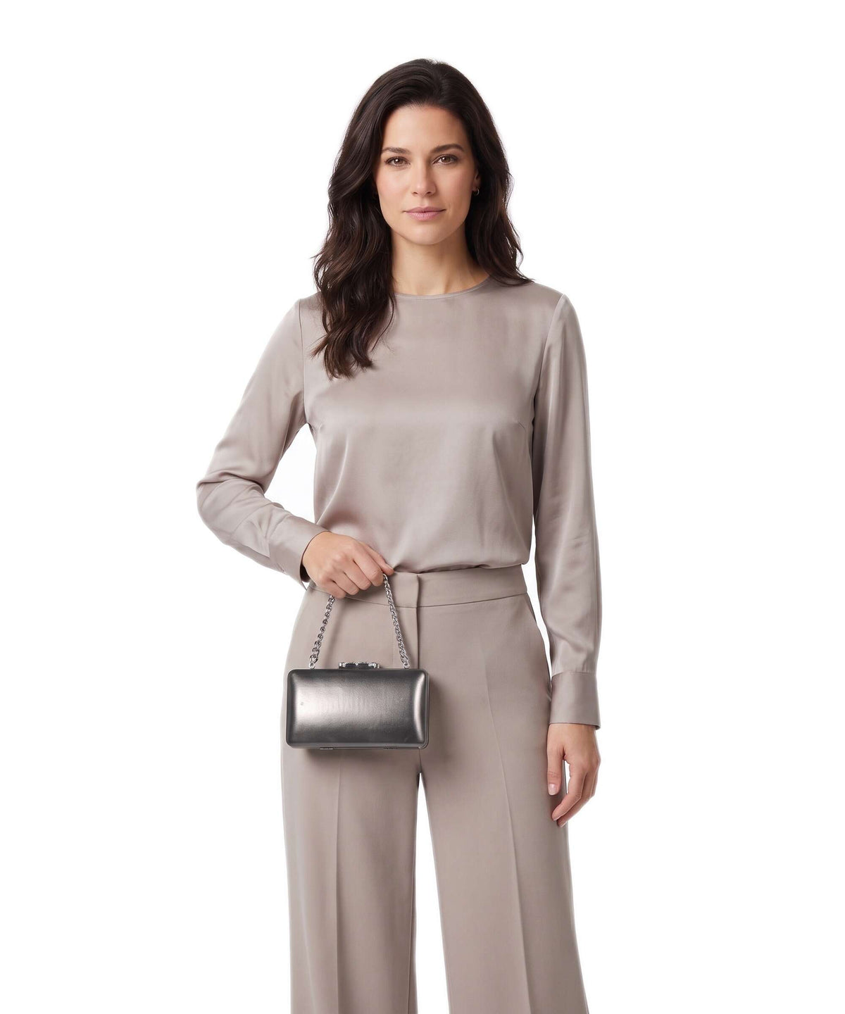 Lauren Ralph Lauren Franki Small Clutch bag dark pewter