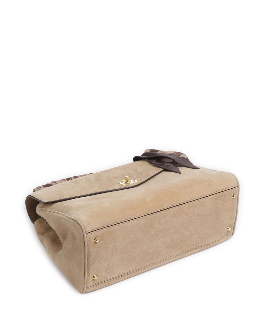 Lauren Ralph Lauren Farrah Medium Handbag camel/urban bltng/camel multi
