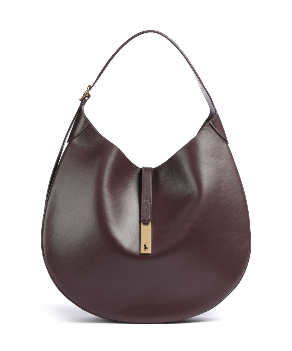 Polo Ralph Lauren ID Collection Large Hobo bag midnight merlot