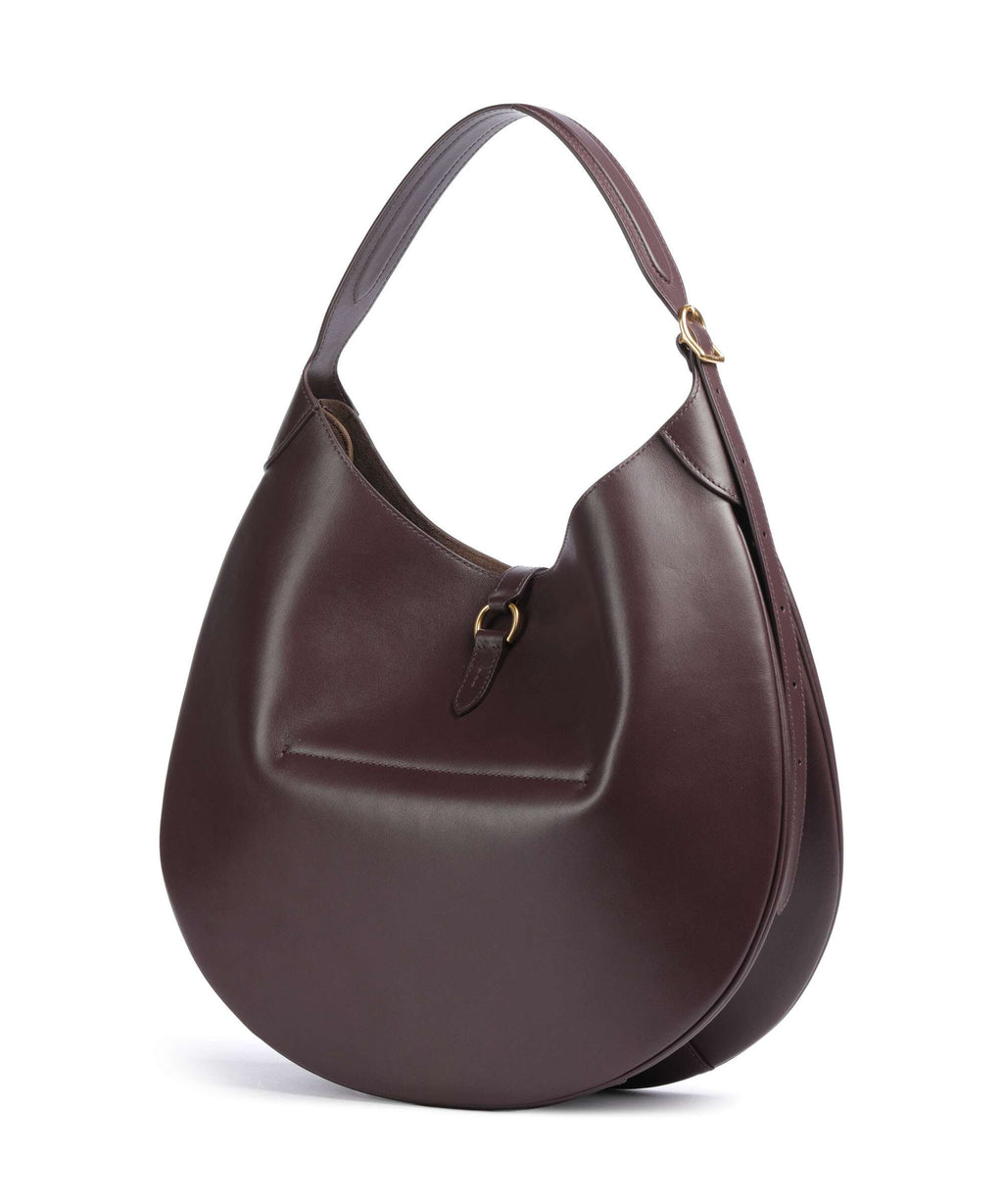 Polo Ralph Lauren ID Collection Large Hobo bag midnight merlot