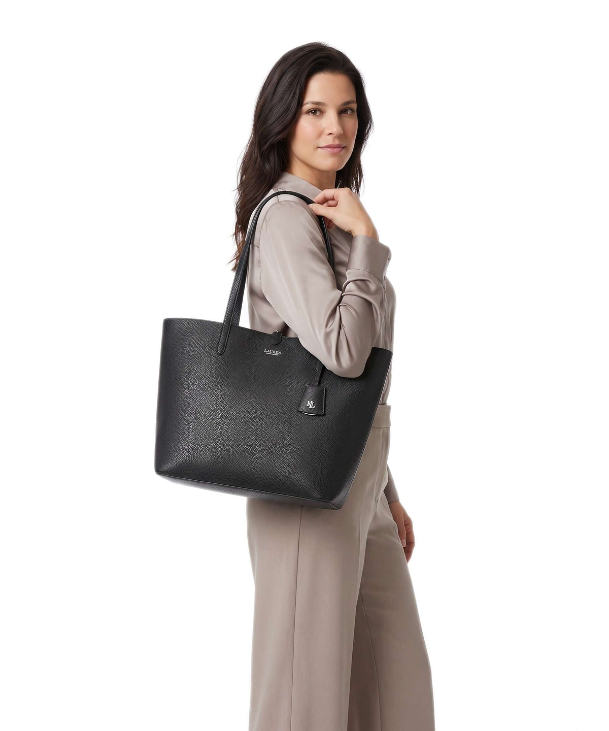 Lauren Ralph Lauren Medium Tote bag black watch tartan