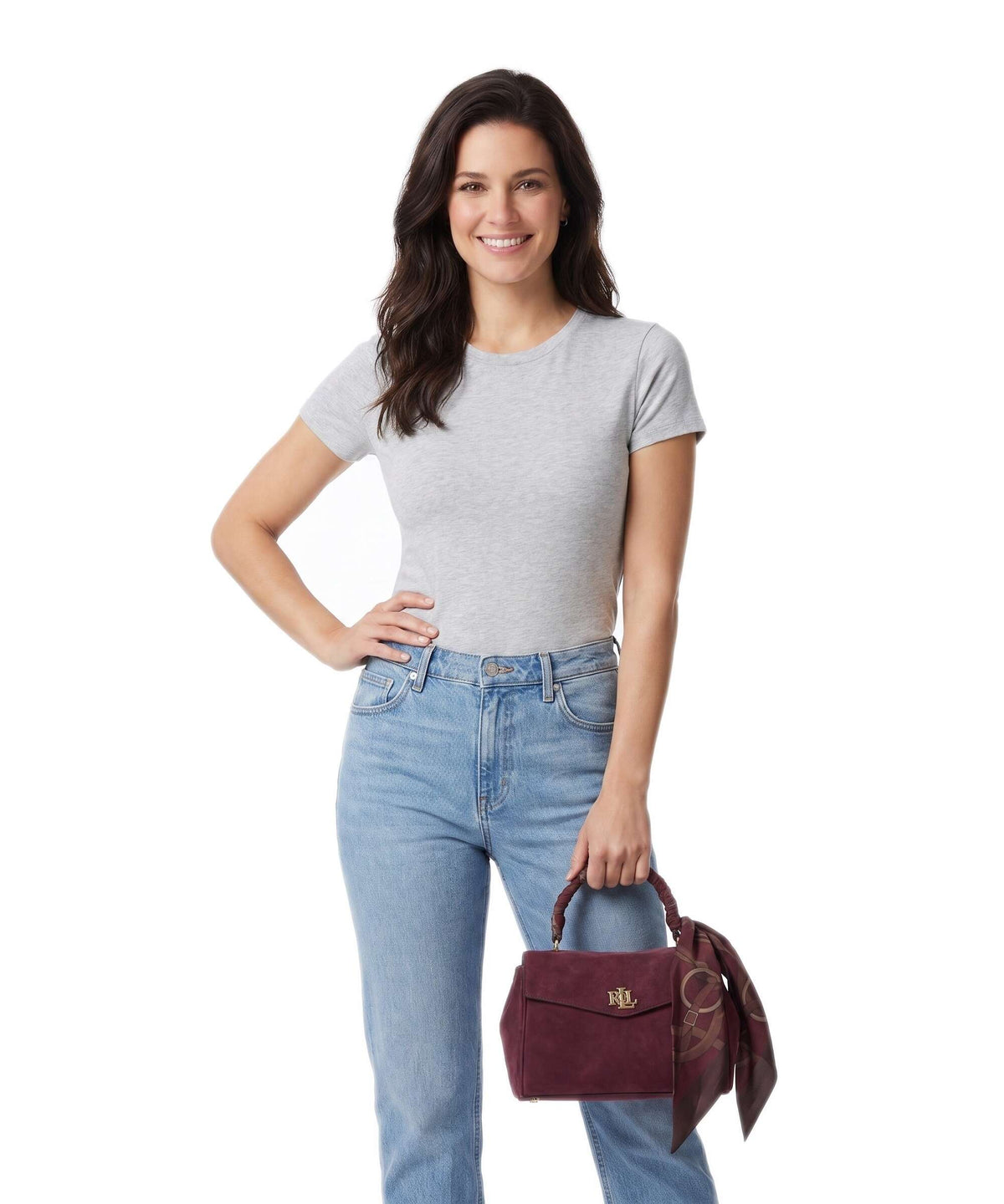 Lauren Ralph Lauren Farrah Small Handbag dark garnet/urban bltng/garnet multi