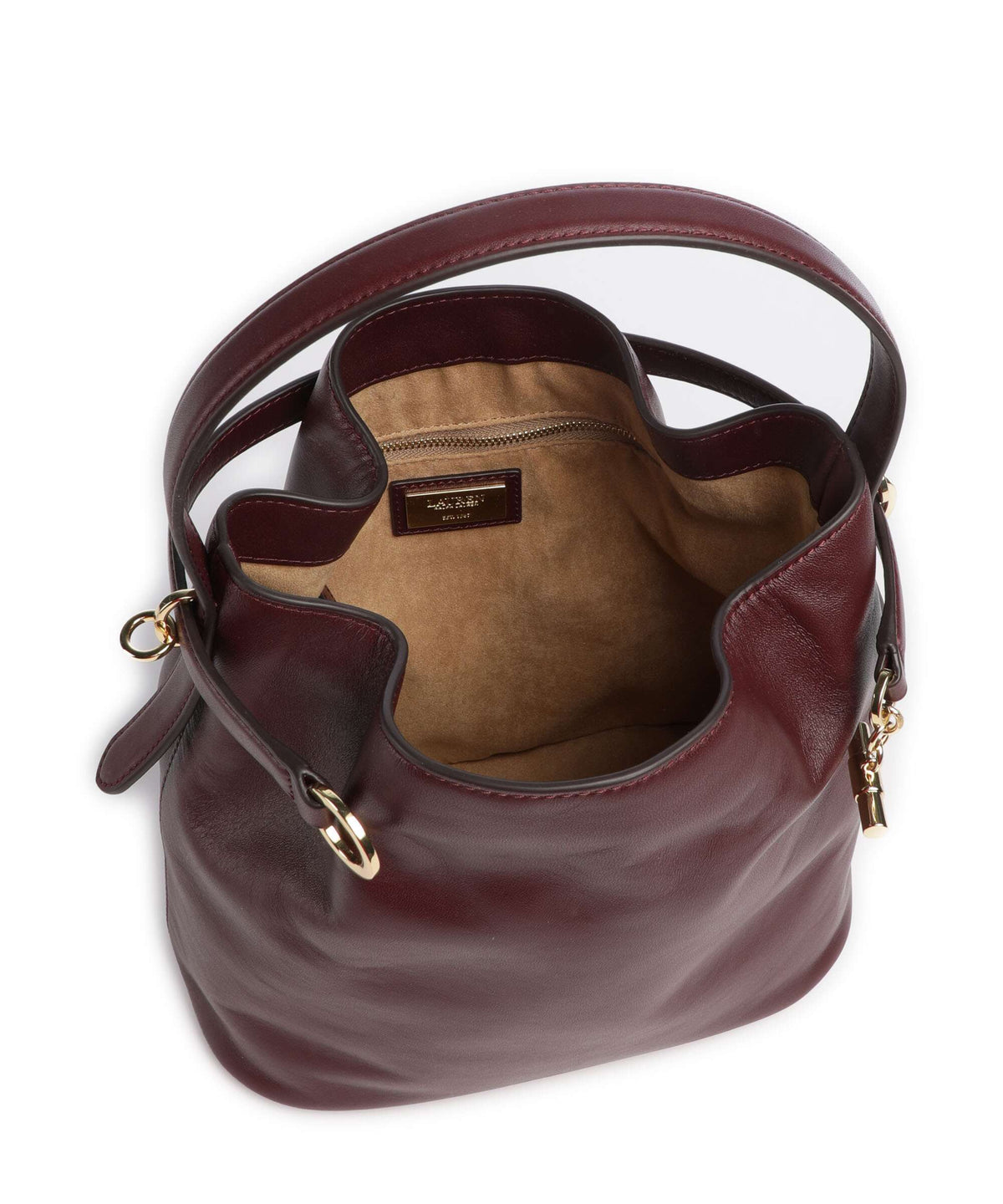 Lauren Ralph Lauren Blaike Medium Bucket bag dark garnet