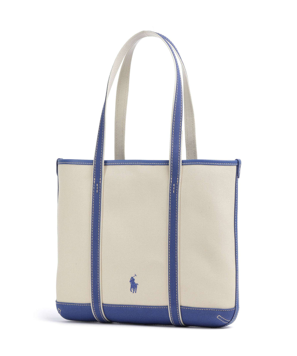 Polo Ralph Lauren Bear Spring Tote bag ecru/ indigo sky