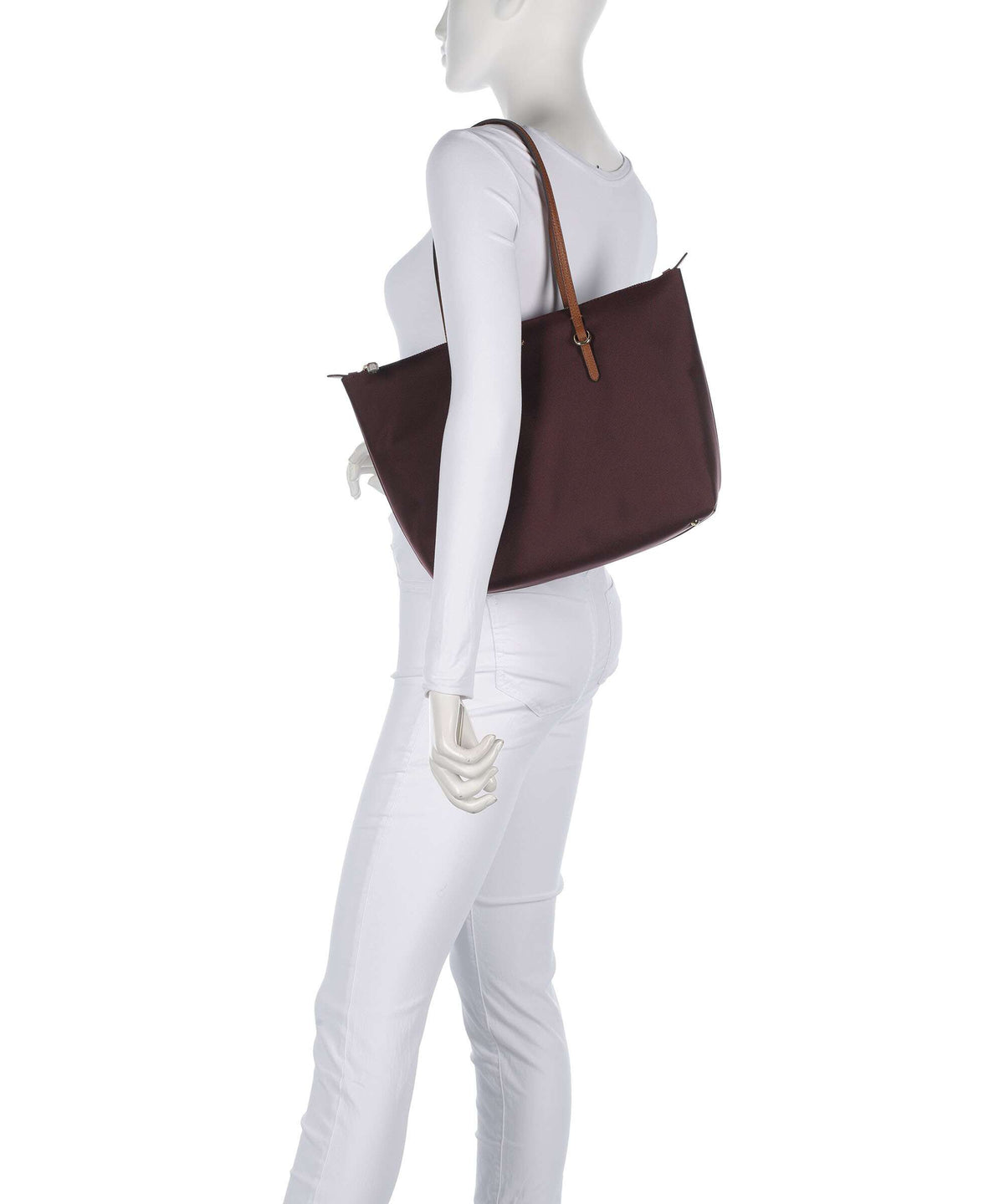 Lauren Ralph Lauren Keaton 26 Tote bag dark garnet/lauren tan