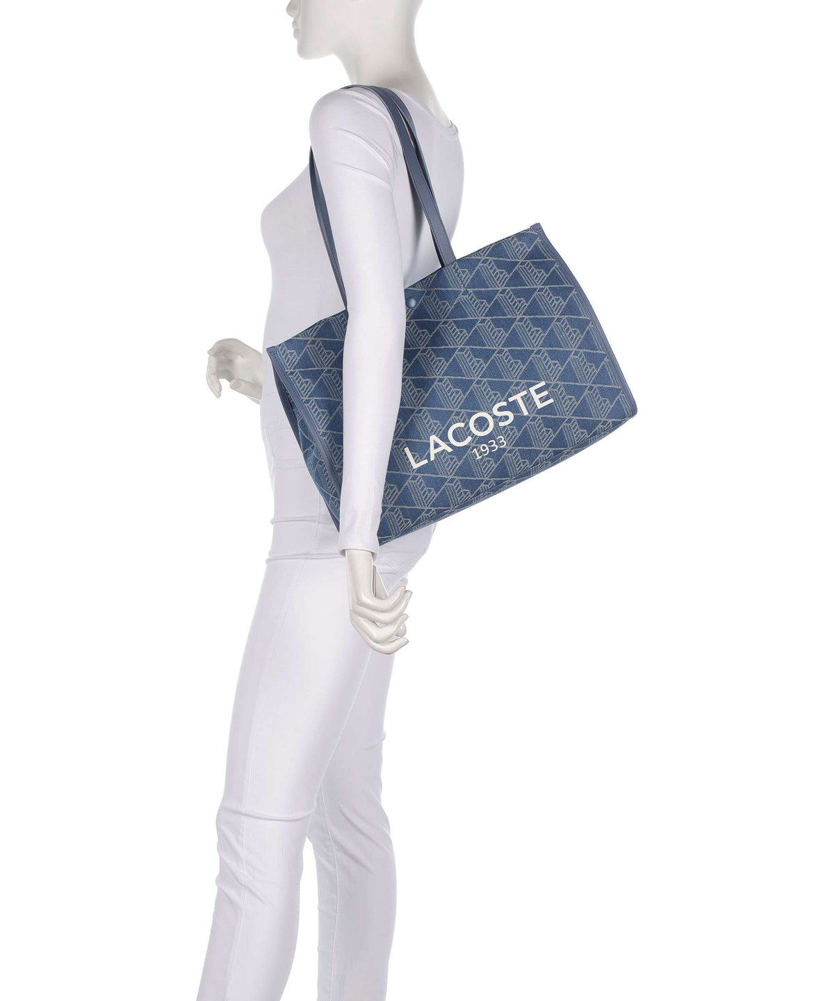 Lacoste Heritage Jacquard Tote bag denim