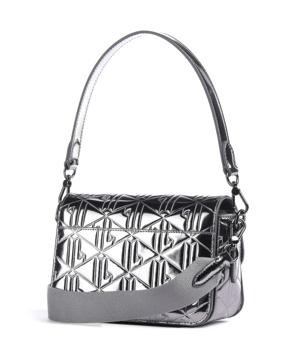 Lacoste Holiday Shoulder bag shiny dark silver