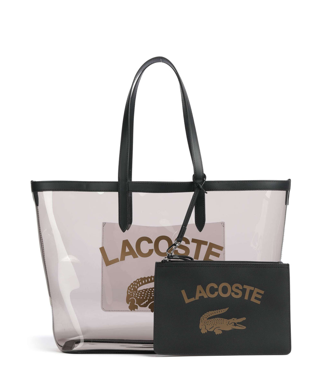 Lacoste Anna Tote bag transparent noir ermine