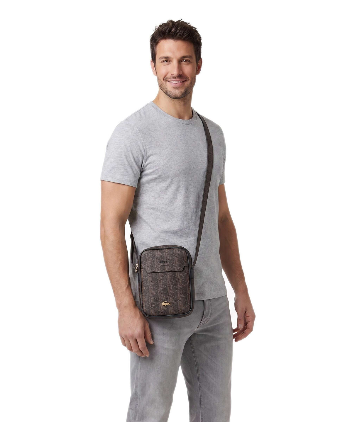 Lacoste The Blend Crossbody bag mono slate black shitake