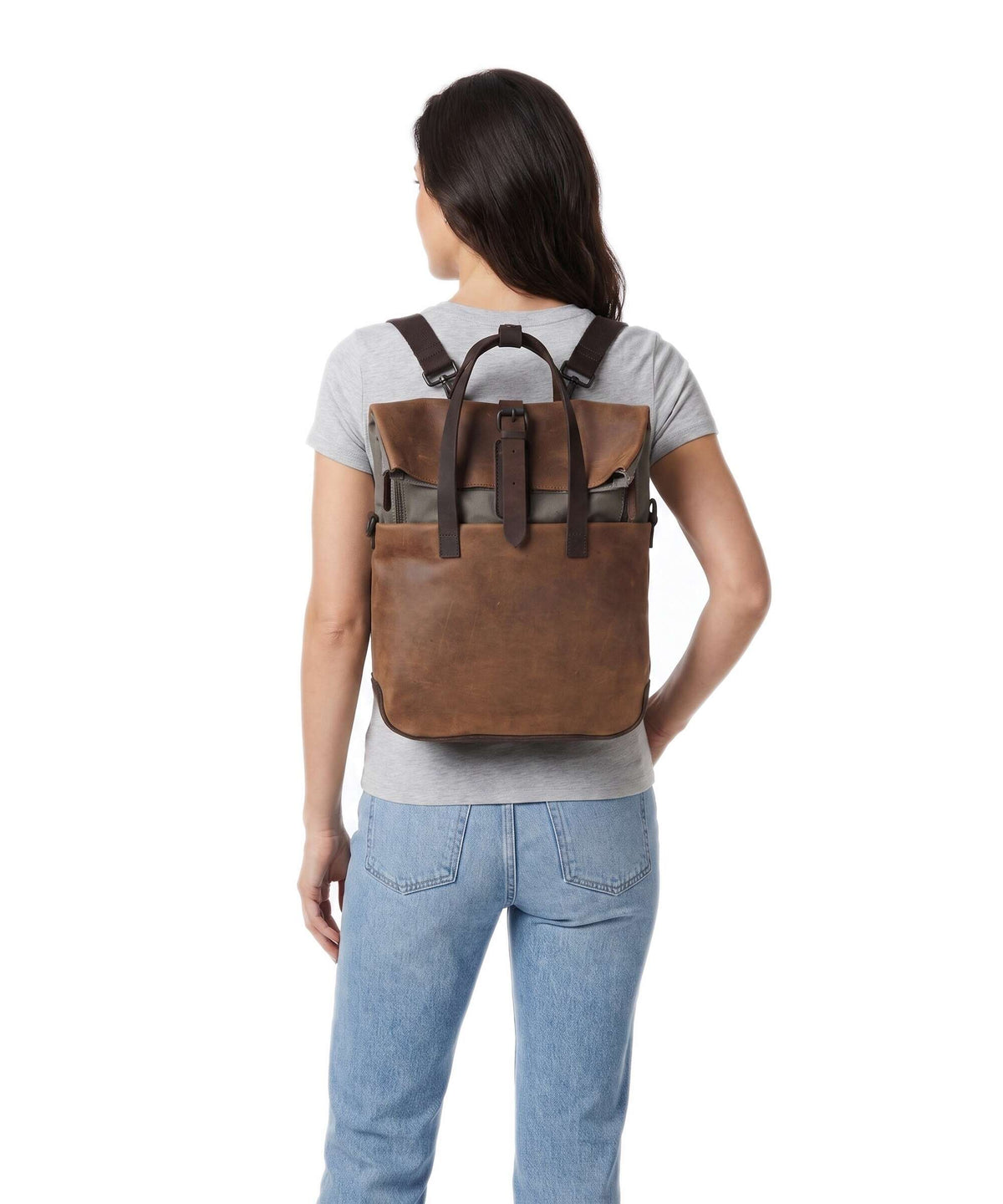 Harold's Twister Rolltop backpack natur
