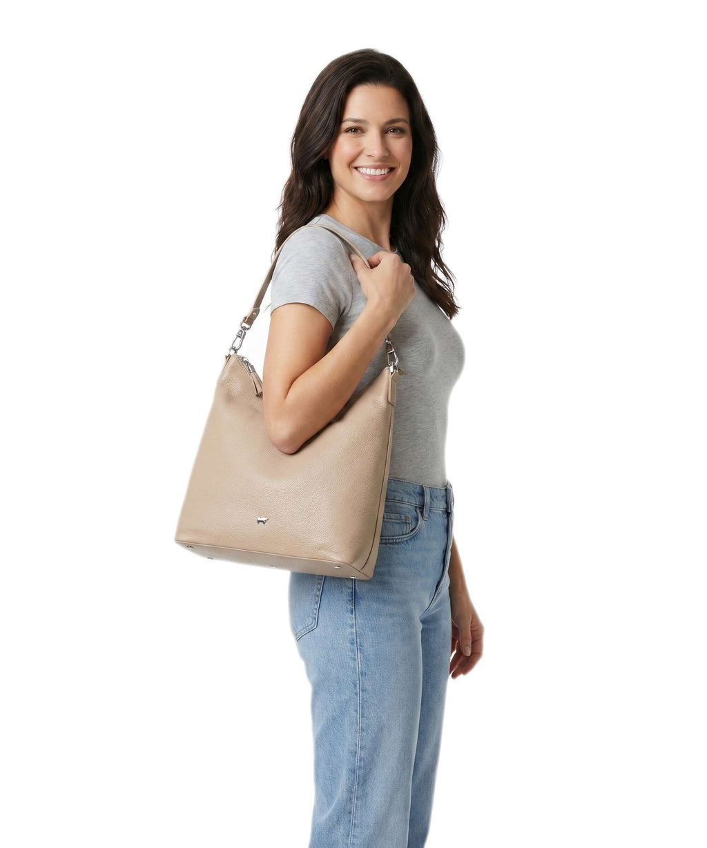 Braun Büffel Hanna M Hobo bag creme