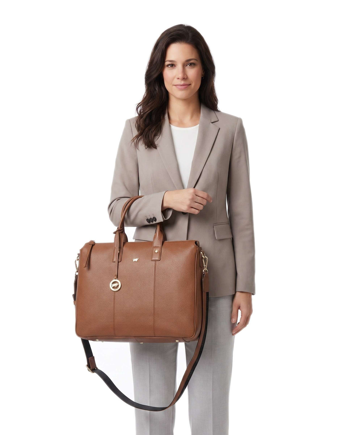 Braun Büffel Hanna Briefcase saddle brown