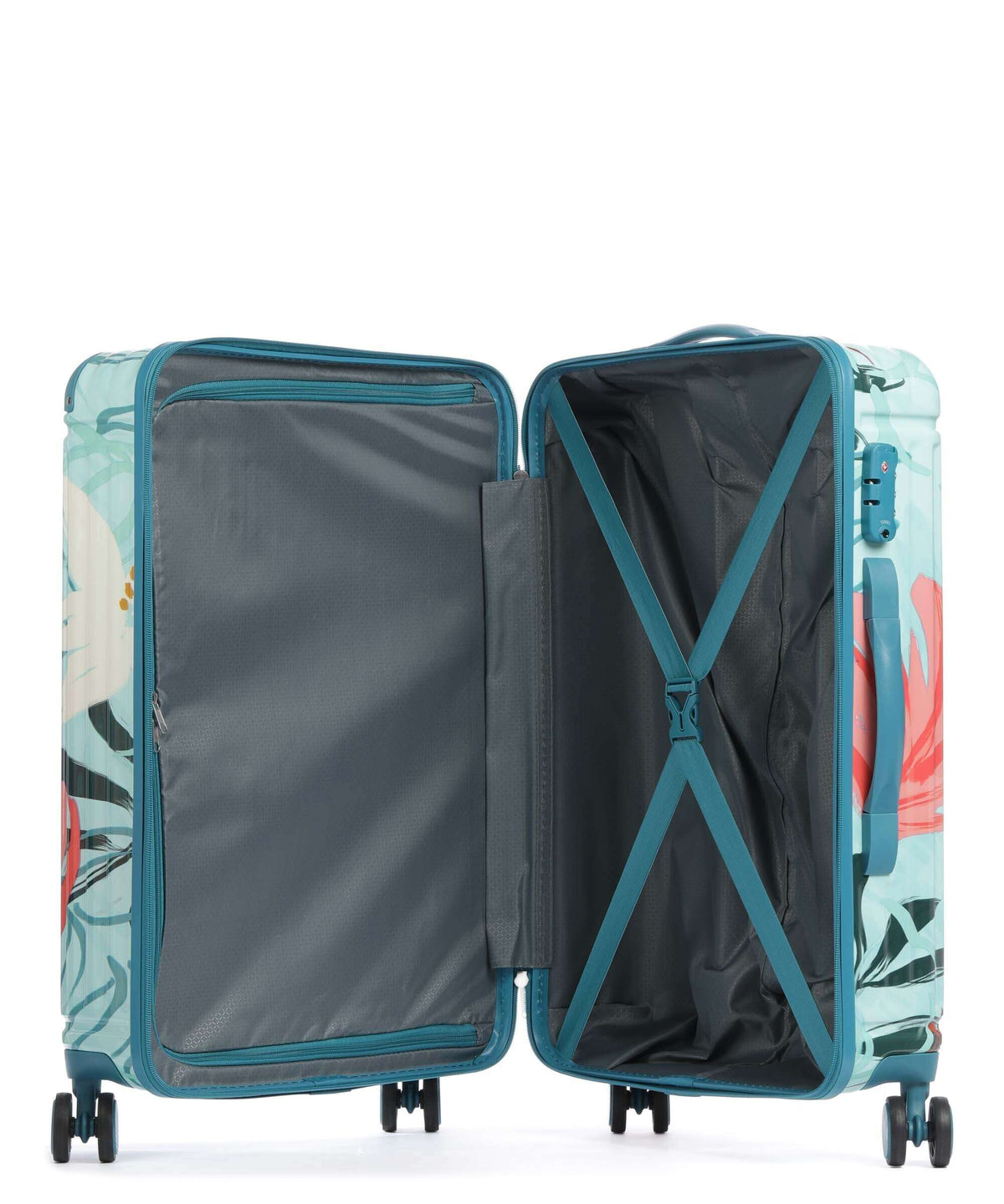 Travelite Cruise Suitcase set (4 wheels) türkise lilie