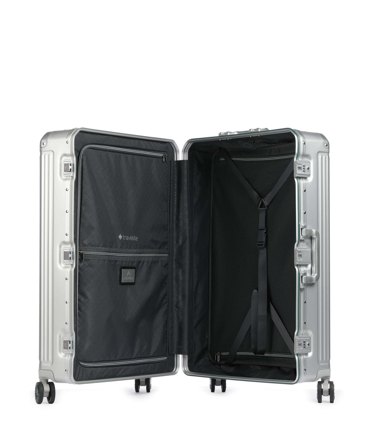 Travelite Next Spinner (4 wheels) silber/grün