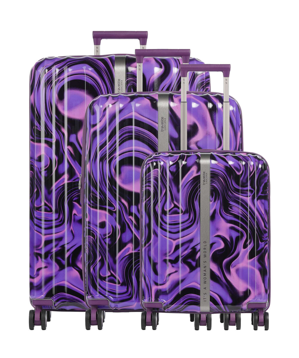 Travelite Lascana Edition Suitcase set (4 wheels) purple swirl