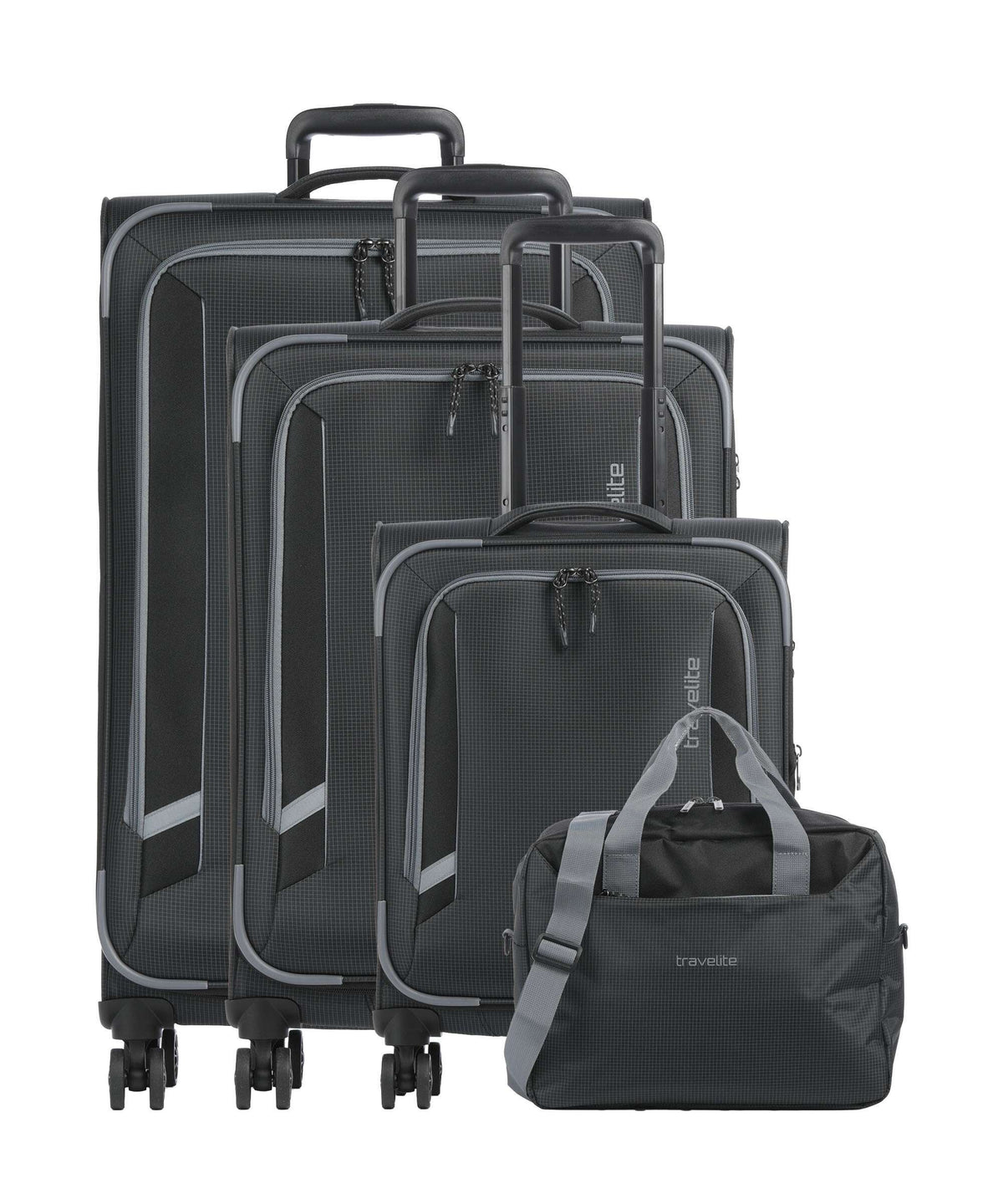 Travelite Corsiica Suitcase set (4 wheels) black