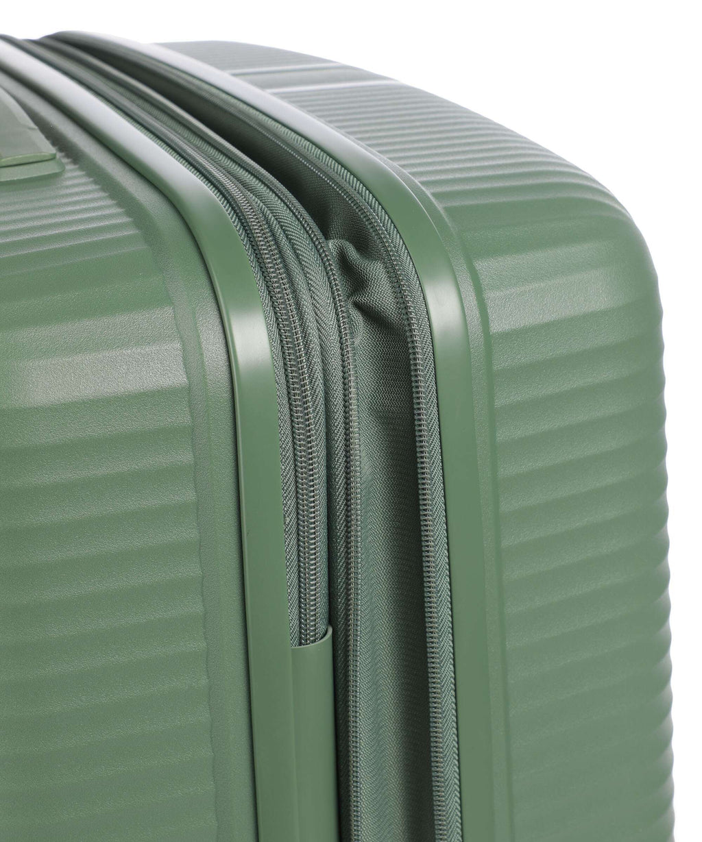 Travelite Air Stripe Slim Suitcase set (4 wheels) green