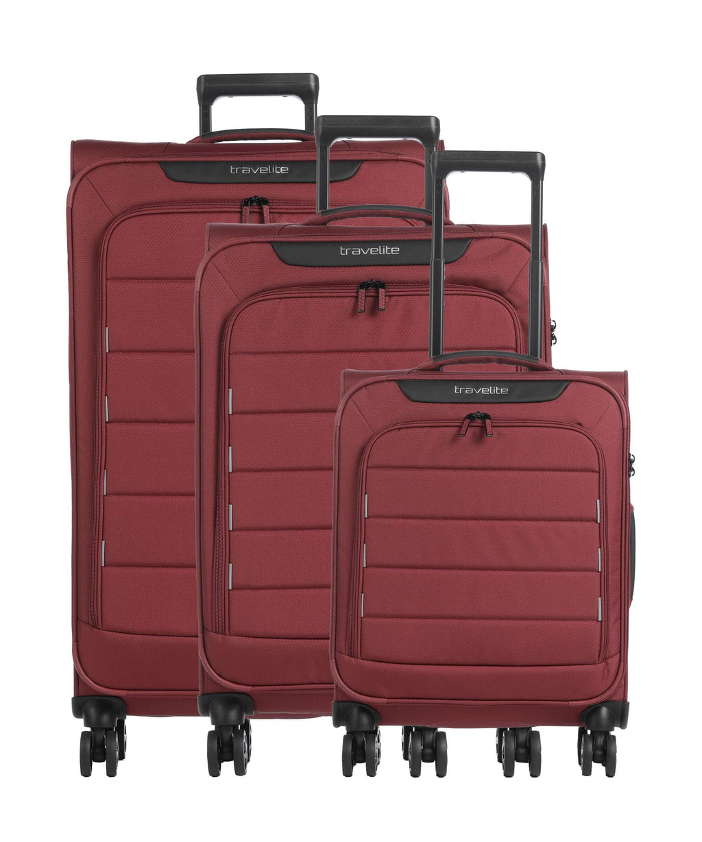 Travelite Skaii Suitcase set (4 wheels) red