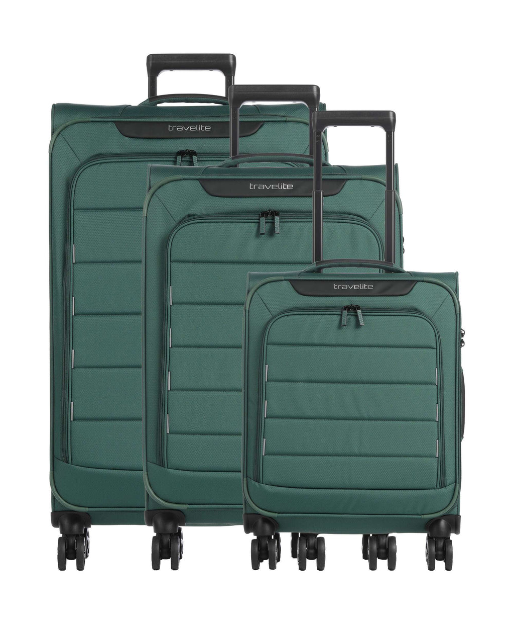 Travelite Skaii Suitcase set (4 wheels) green