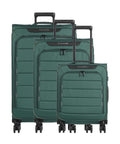Travelite Skaii Suitcase set (4 wheels) green