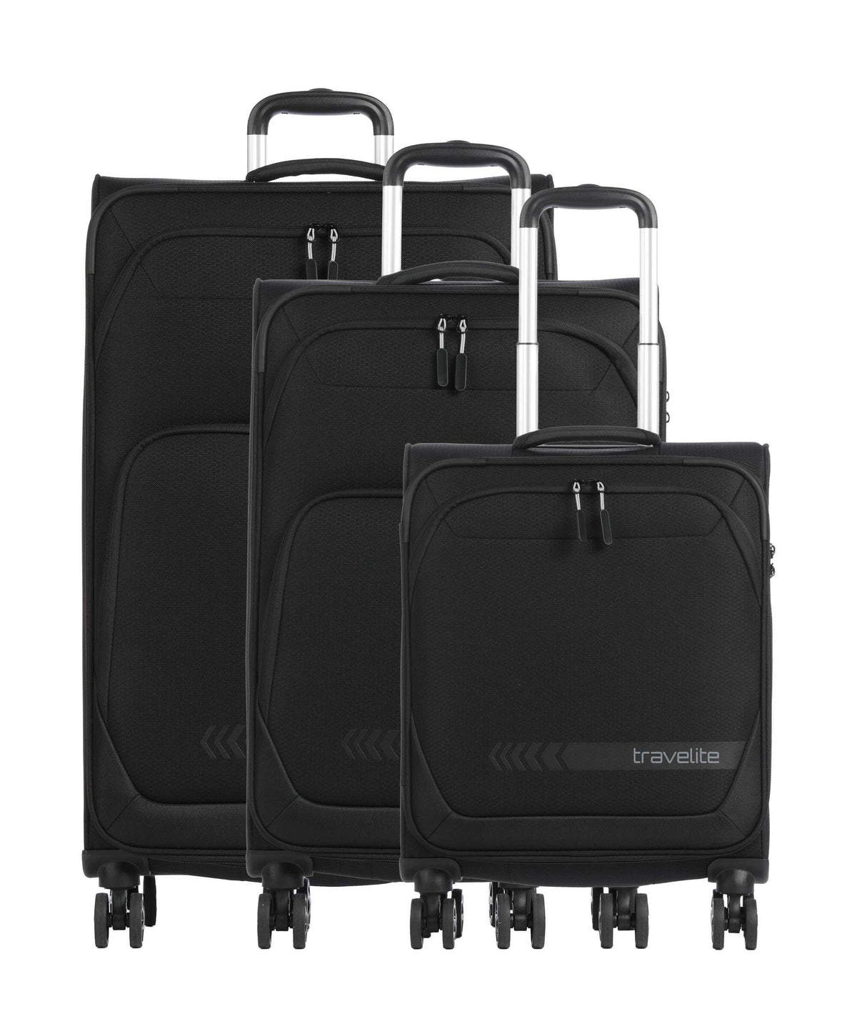 Travelite Kick Off Suitcase set (4 wheels) black