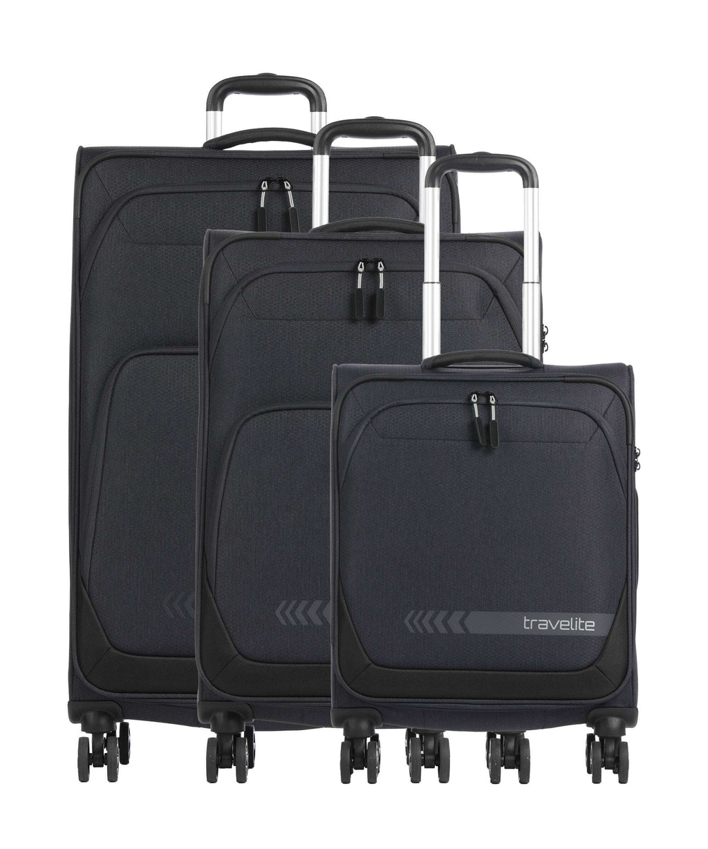 Travelite Kick Off Suitcase set (4 wheels) anthracite