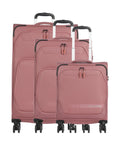 Travelite Kick Off Suitcase set (4 wheels) blush