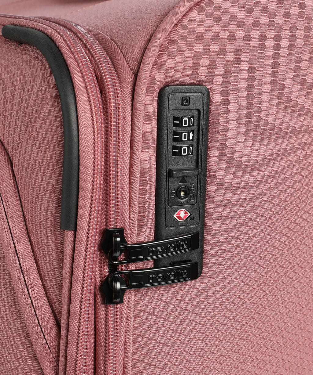 Travelite Kick Off Suitcase set (4 wheels) blush