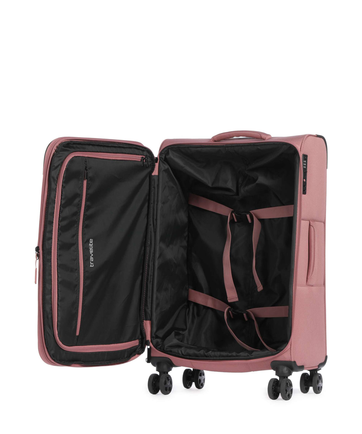 Travelite Kick Off Suitcase set (4 wheels) blush
