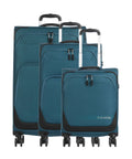 Travelite Kick Off Suitcase set (4 wheels) petrol