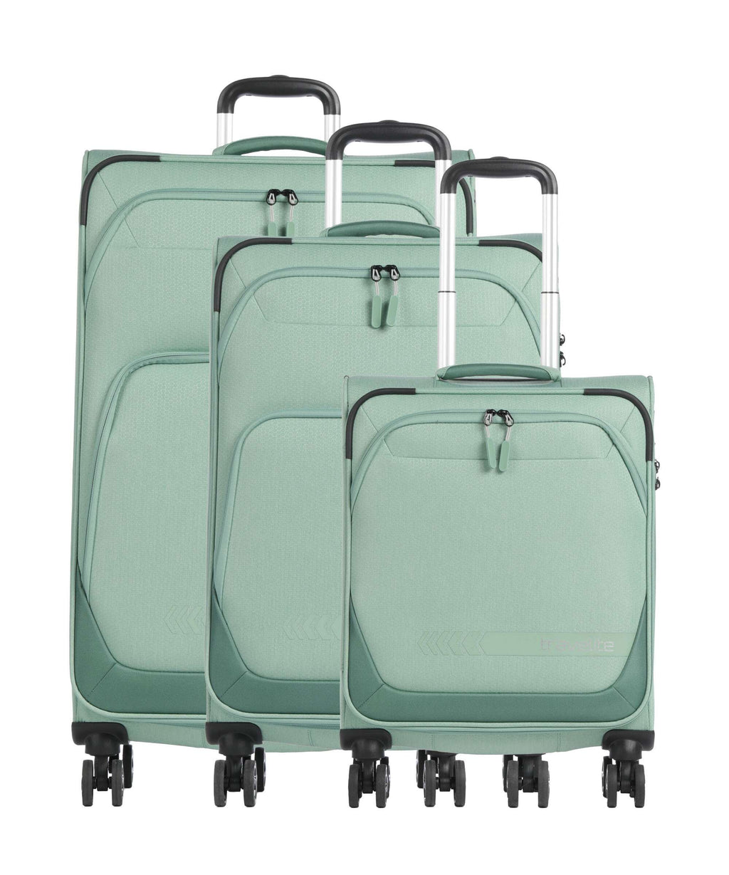 Travelite Kick Off Suitcase set (4 wheels) sage green