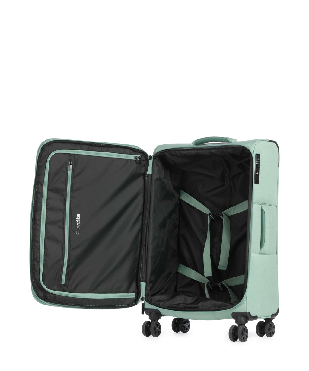 Travelite Kick Off Suitcase set (4 wheels) sage green