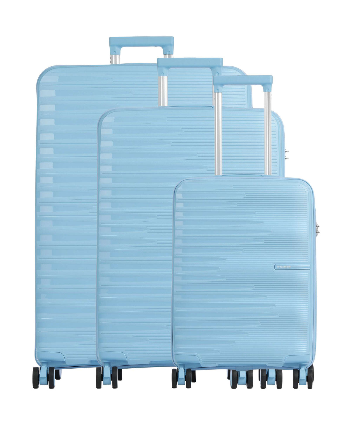 Travelite Pacific Suitcase set (4 wheels) light blue