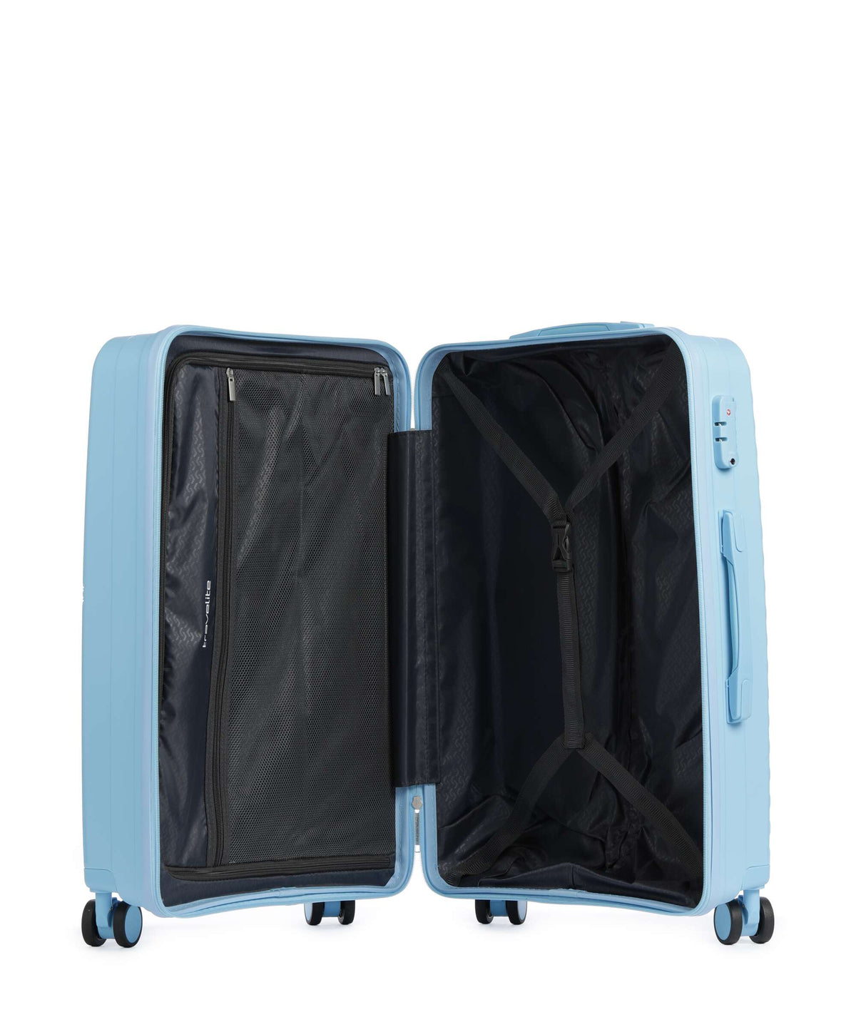 Travelite Pacific Suitcase set (4 wheels) light blue