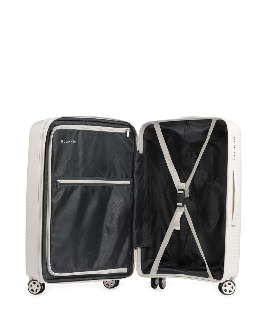 Travelite Air Stripe Spinner (4 wheels) offwhite
