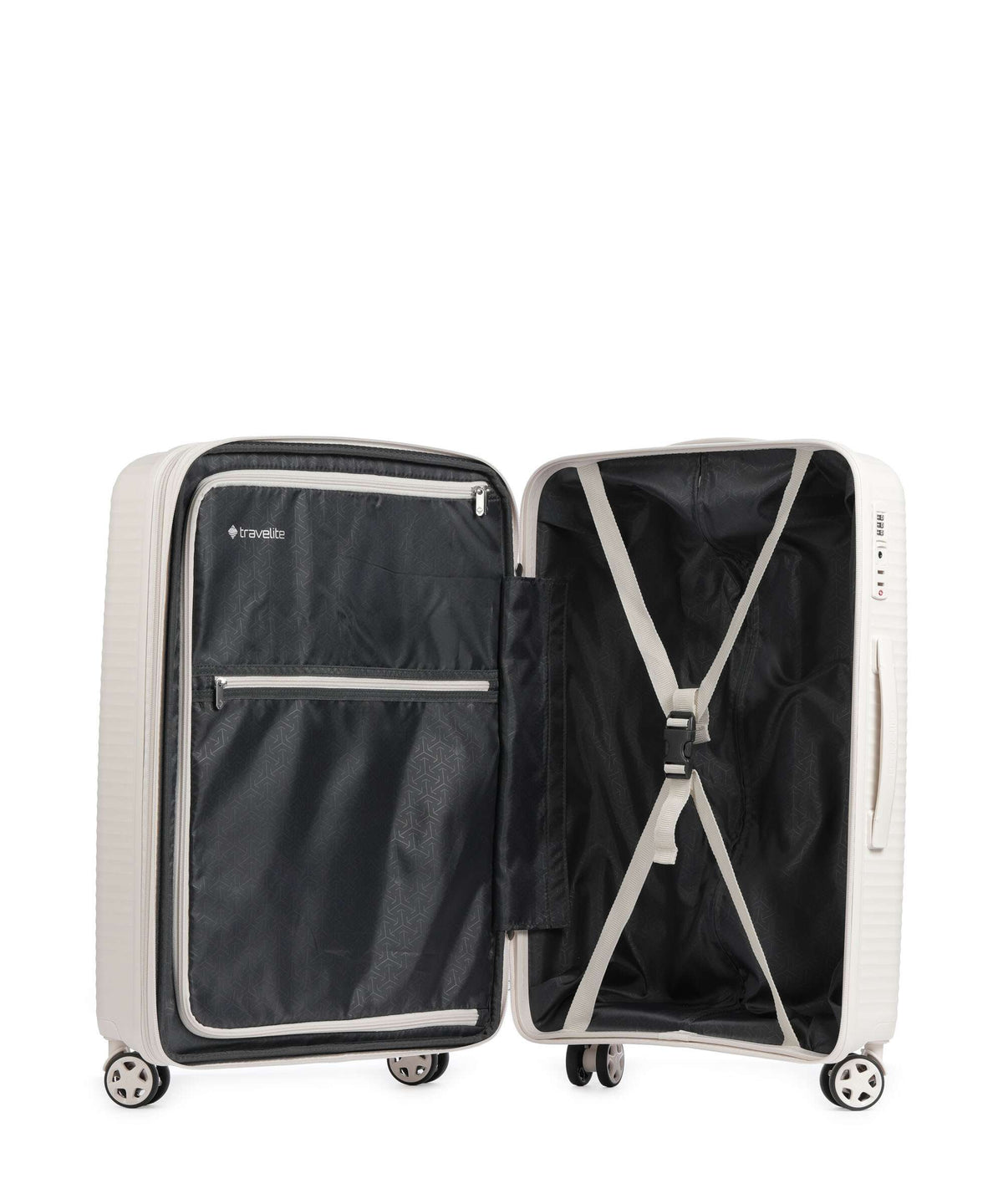 Travelite Air Stripe Spinner (4 wheels) offwhite