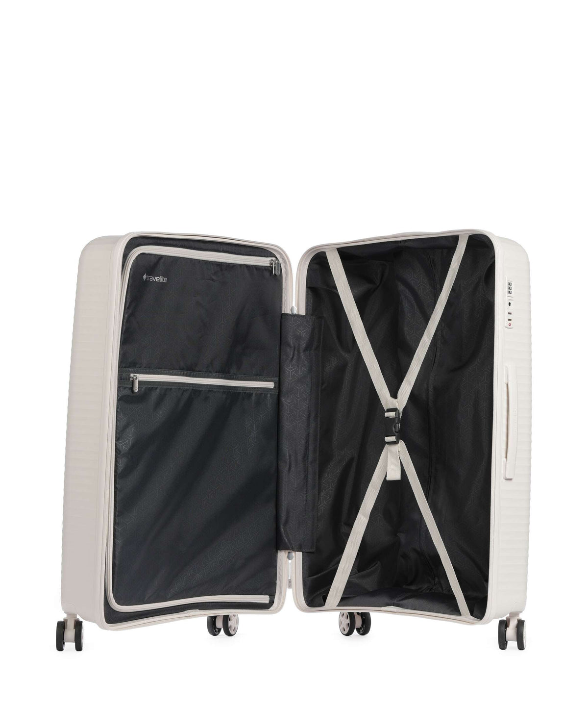 Travelite Air Stripe Spinner (4 wheels) offwhite