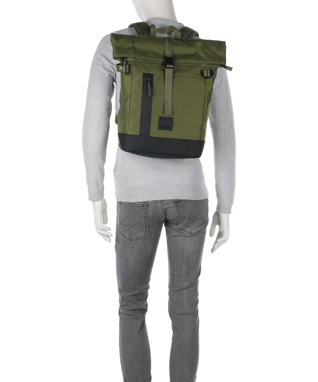 Strellson Northwood Rs Rolltop backpack dark olive
